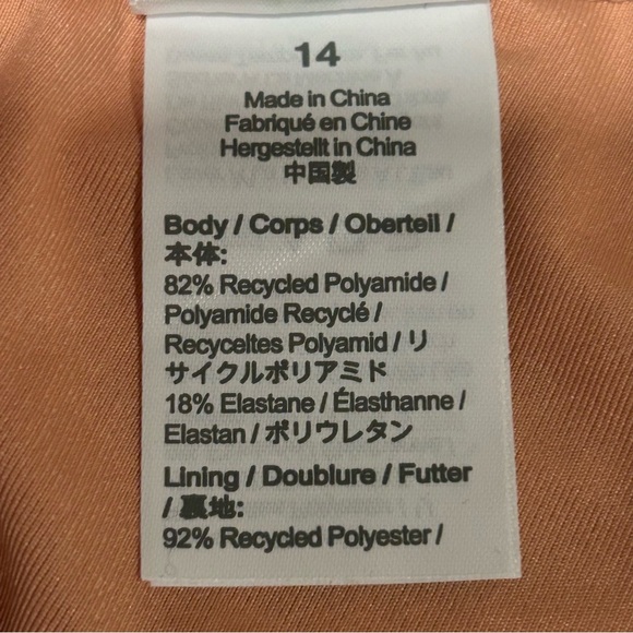 J. Crew Bow Tie One Shoulder One Piece Swimsuit, White, Vacation, Sz 14, NWT - Picture 7 of 12